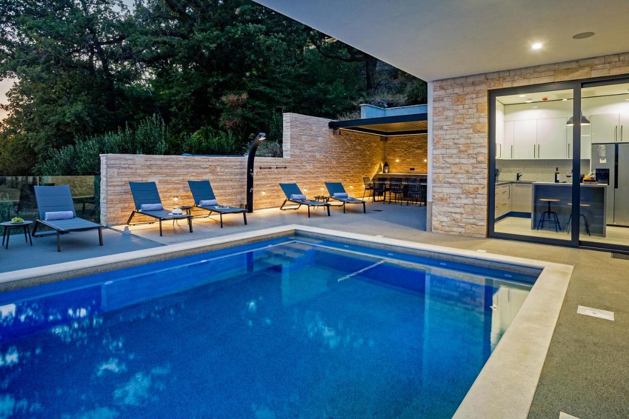 Villa Dispet With Heated Pool, Jacuzzi, Sauna And Cinema Celina Exterior foto